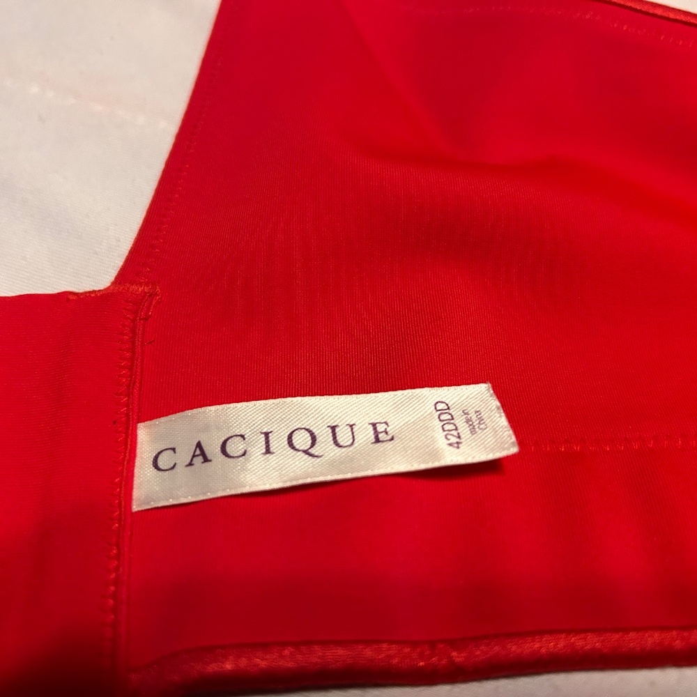 Cacique RED Full Coverage with Extra Back Support 42DDD Bra - Picture 3 of 4